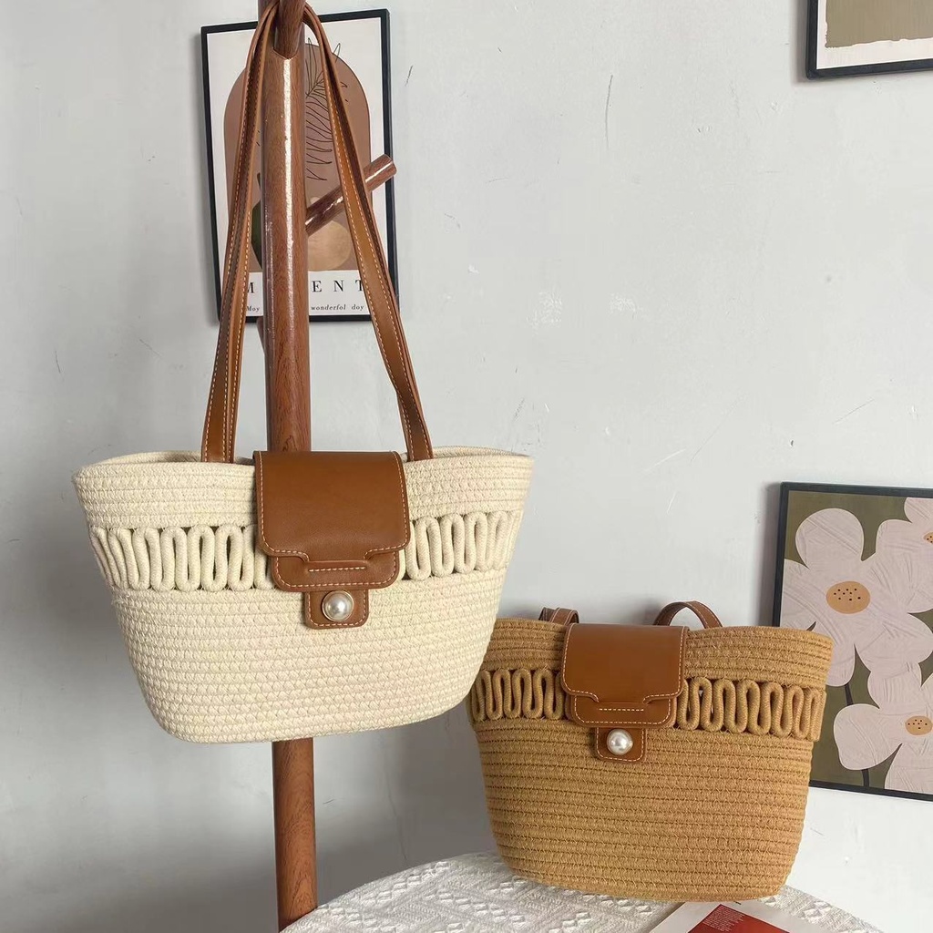 Beach Bag(leather strap)