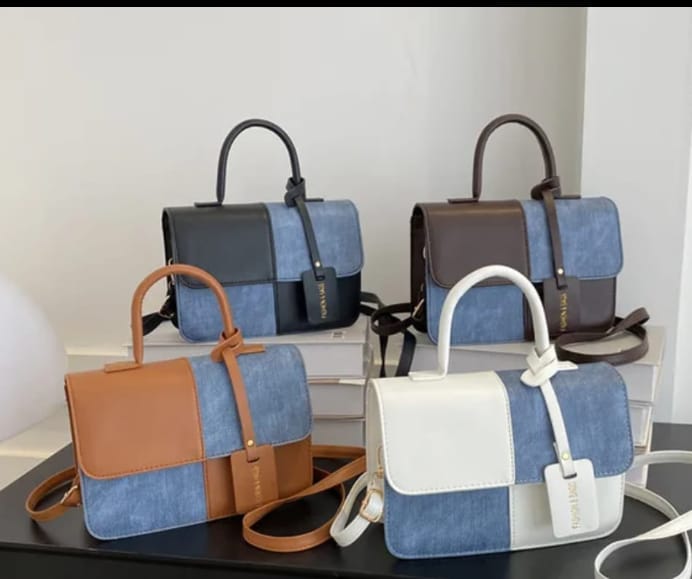 Denim Leather Slingbag