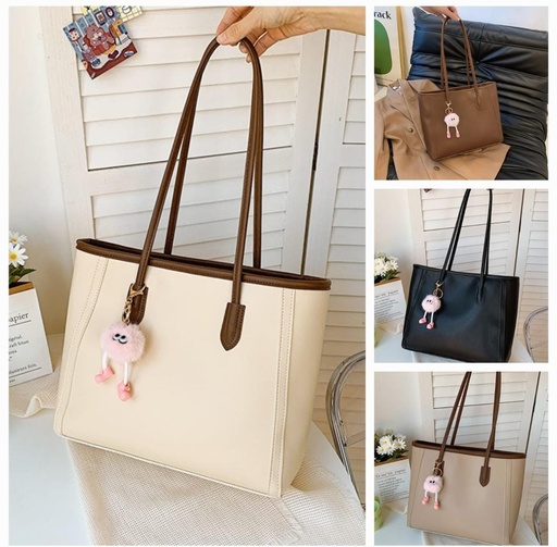 Leather Tote With Pendant